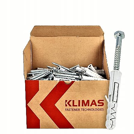Kołki Rozporowe Z Wkrętem Klimas 12X100Mm Łeb Sześciokątny Kkx 50 Szt.