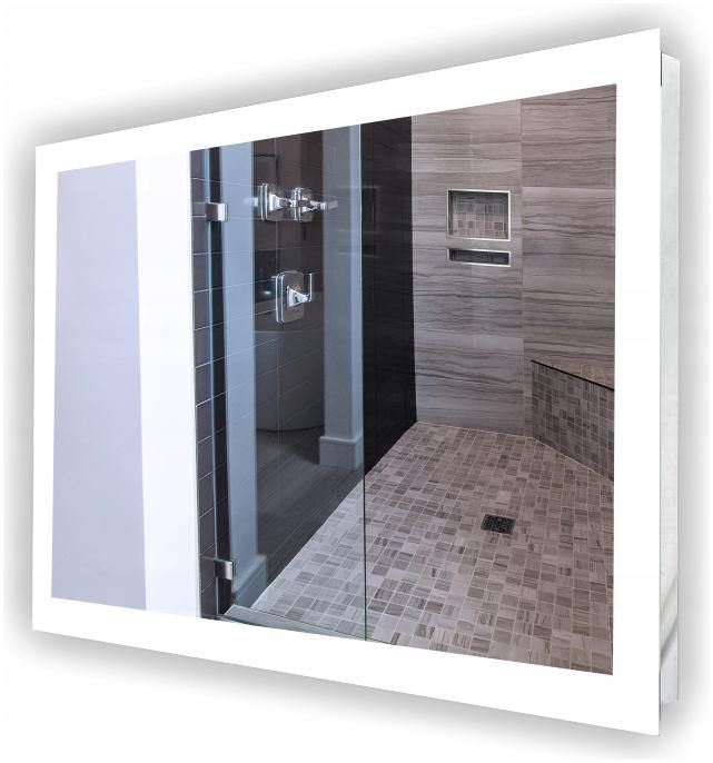Lustro Łazienkowe stylowelustro prostokątne 80CMx50CM z LED 1szt.