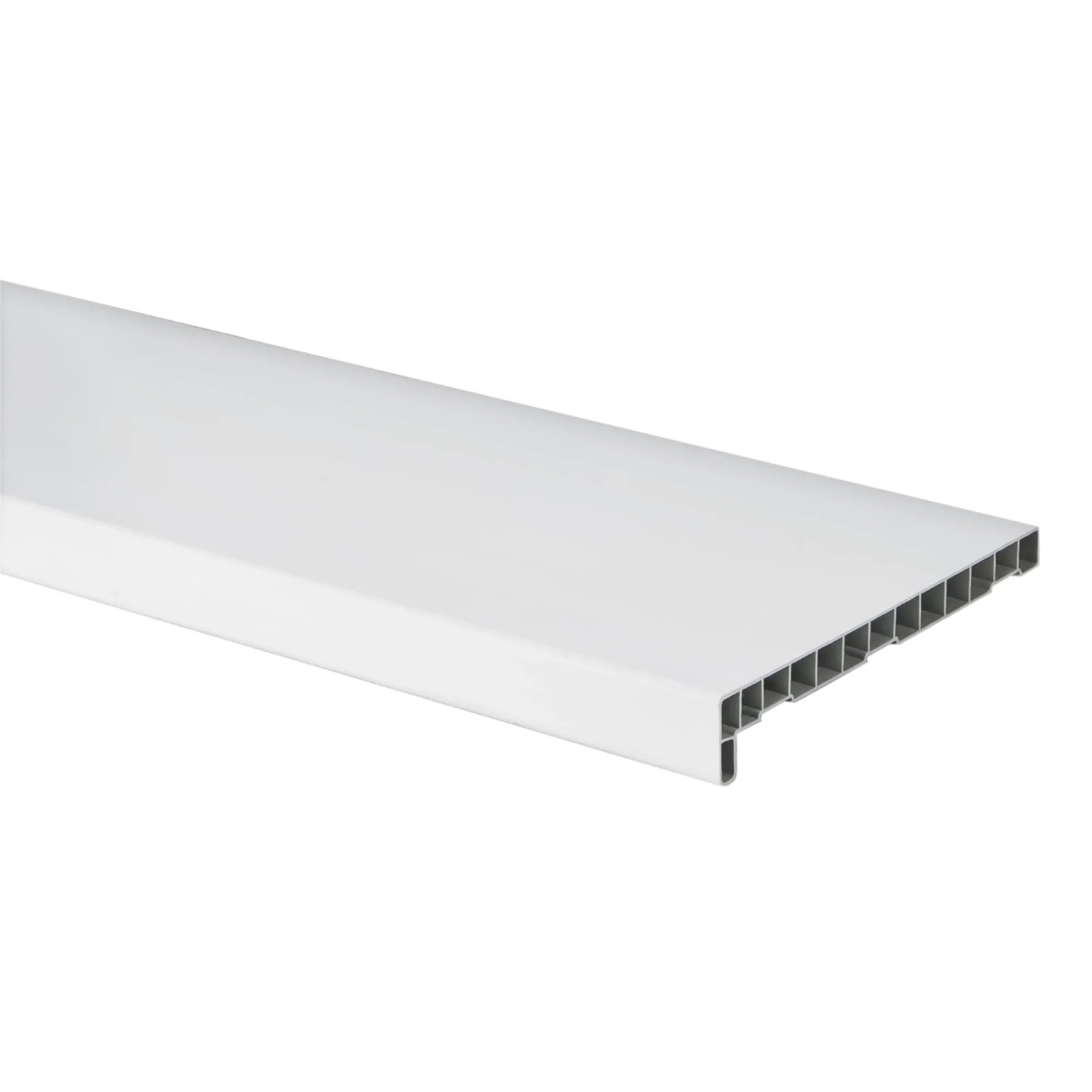 Parapet wewnętrzny PVC biały, 126 cm x 25 cm x 4,2 cm