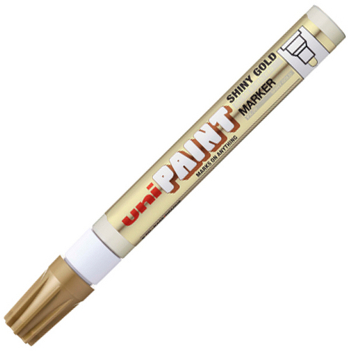 Marker olejowy UNI PX-20, okrągła, 2.2-2.8mm, błyszczący złoty