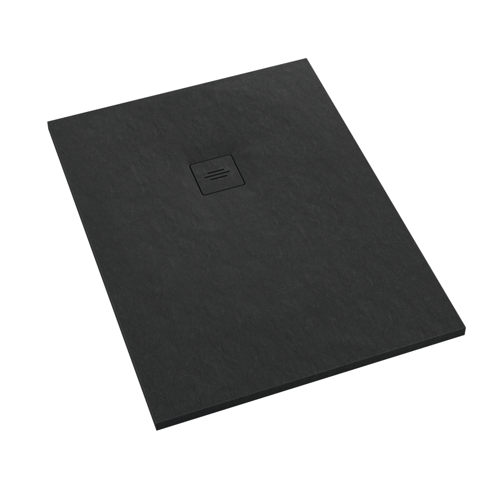 Darmowa Dostawa - Brodzik prostokątny z maskownicą 120x90 cm czarny Schedline Collection Protos Black Stone 3SPP1P90120CSTM1CST