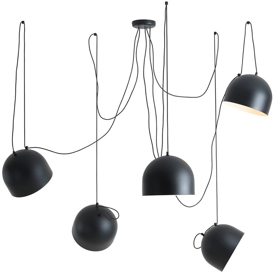 Darmowa Dostawa - Lampa wisząca 5x15 W czarna Aldex Noor 1122F1