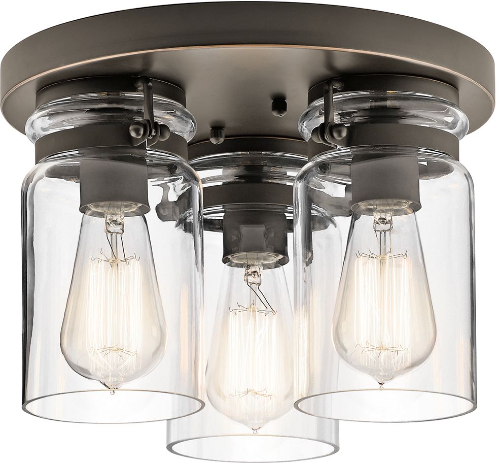 Darmowa Dostawa - Lampa podsufitowa 3x60 W brązowa Elstead Lighting Brinley KLBRINLEYFOZ
