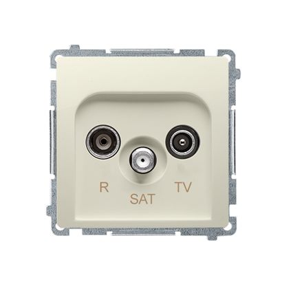 Gniazdo RTV-SAT Kontakt-Simon Basic przelotowe beżowe 1 szt.