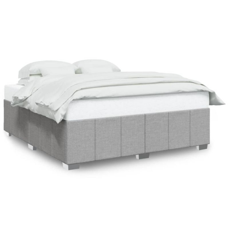 Łóżko tapicerowane WaszeMeble 200x200 cm jasnoszara WM-3284860 1 szt.