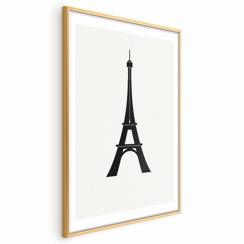 Plakat Artgeist Wieża Eiffla 60x90 cm z ramą złotą z marginesem 1 szt