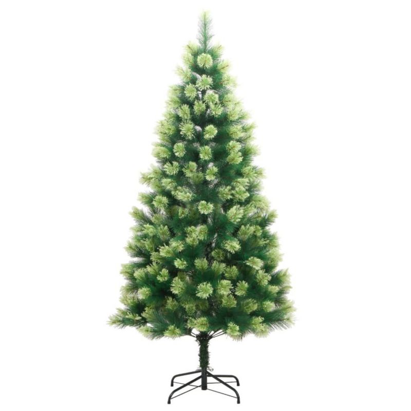 Choinka sztuczna VidaXL zawiasowa ze stojakiem 210cm zielony 1 szt.