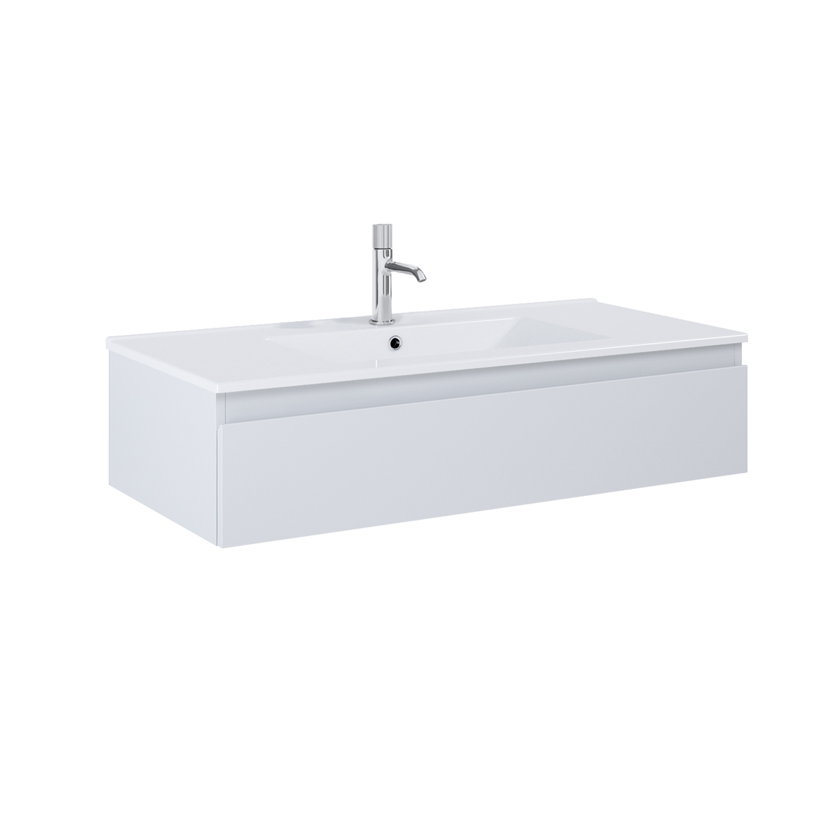 Oltens Vernal umywalka z szafką 100 cm biały połysk/szary mat 68008700 - Wysyłka w 24h