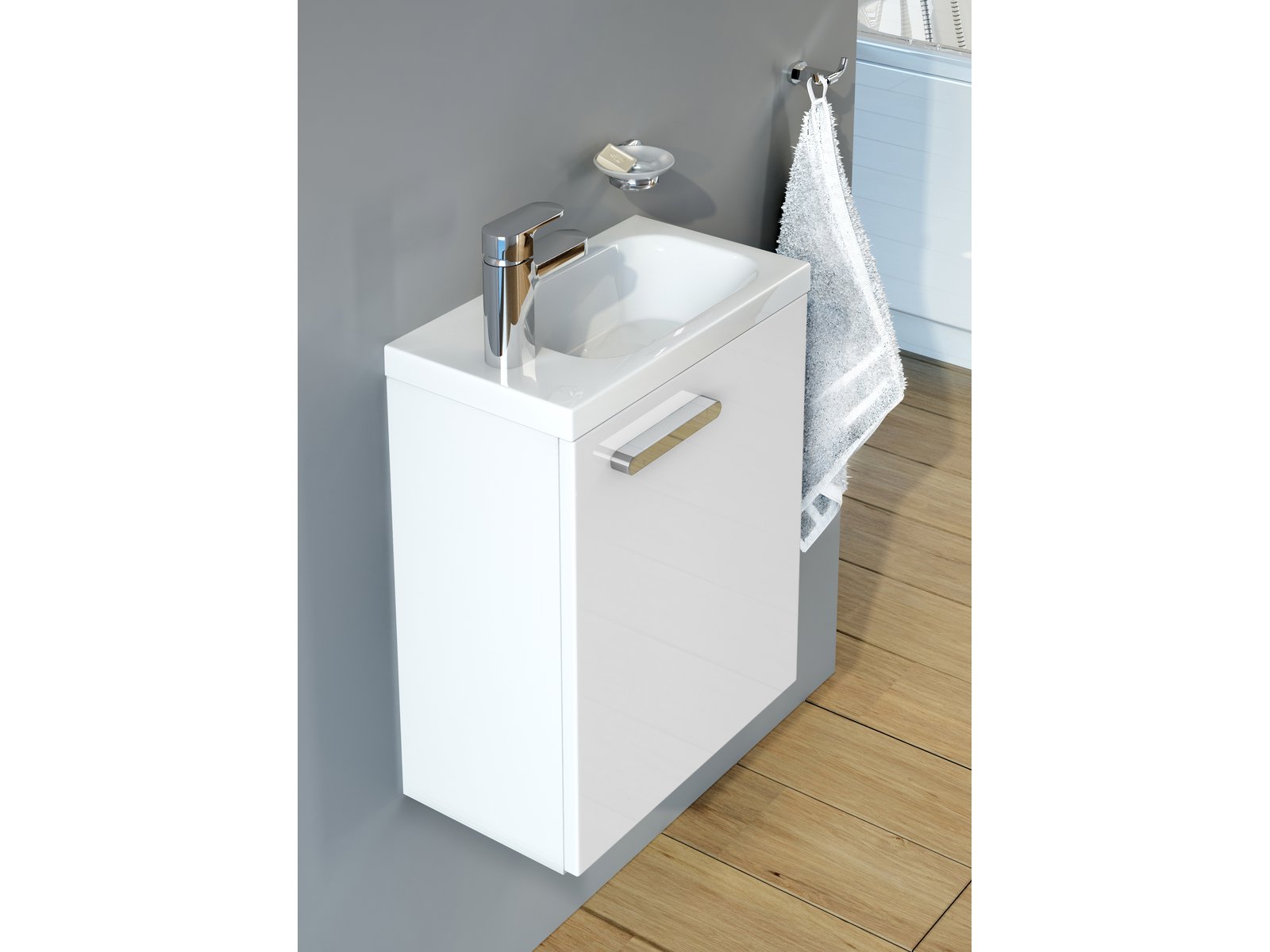 Ravak Chrome front szafki 40x55 cm lewy biały X000000540