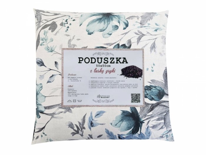 Poduszka z łuską gryki 50x50 wz. 3 roślinki