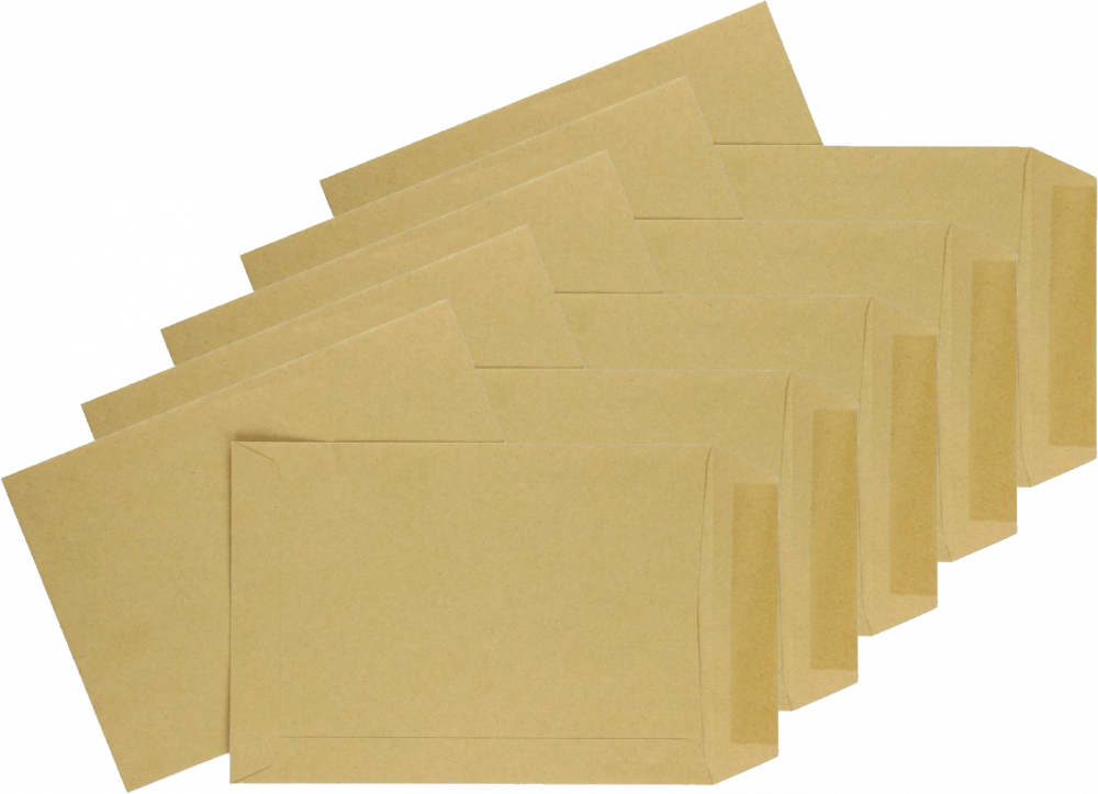 4x Koperta NC, C5, klejona na mokro NK, 50 sztuk, brązowy