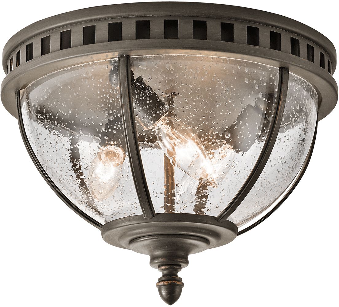 Elstead Lighting Halleron plafon zewnętrzny 3x40 W szara-brązowa KL-HALLERON-F