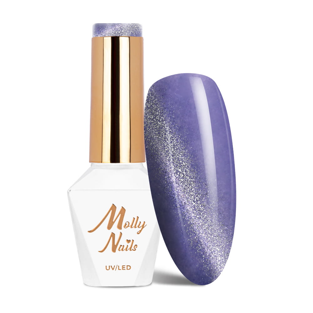 Lakier hybrydowy LED/UV Gel Polish Molly Nails Neon Flashy Cat Eye Nr 175 HEMA/Di-HEMA Free 8g
