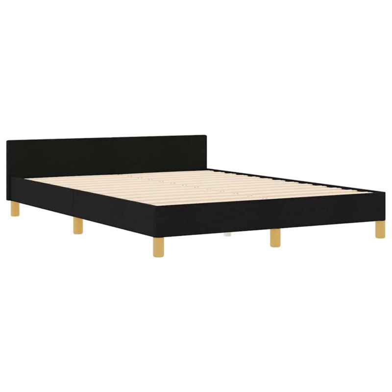 Łóżko tapicerowane WaszeMeble 160x200 cm Czarny tkanina WM-3344741 1 szt.