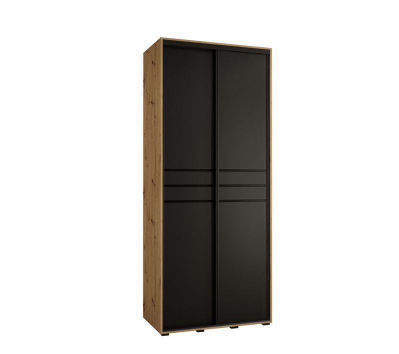 Szafa przesuwna Abiks DAVOS 10 wysoka szer.120cm artisan/czarny/czarny 1szt.