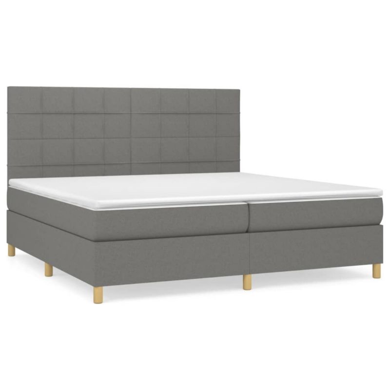 Łóżko kontynentalne WaszeMeble 200x200 cm ciemnoszara WM-3142362 1 szt.