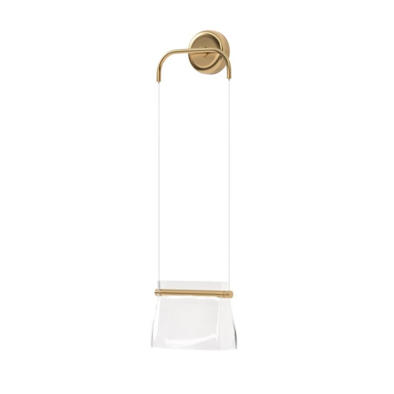 Kinkiet ścienny Maytoni Cabaret złoto-przezroczysty LED 8W 3000K 850lm IP20 wym: 330 x 14,5 x 25 cm - 1 szt.