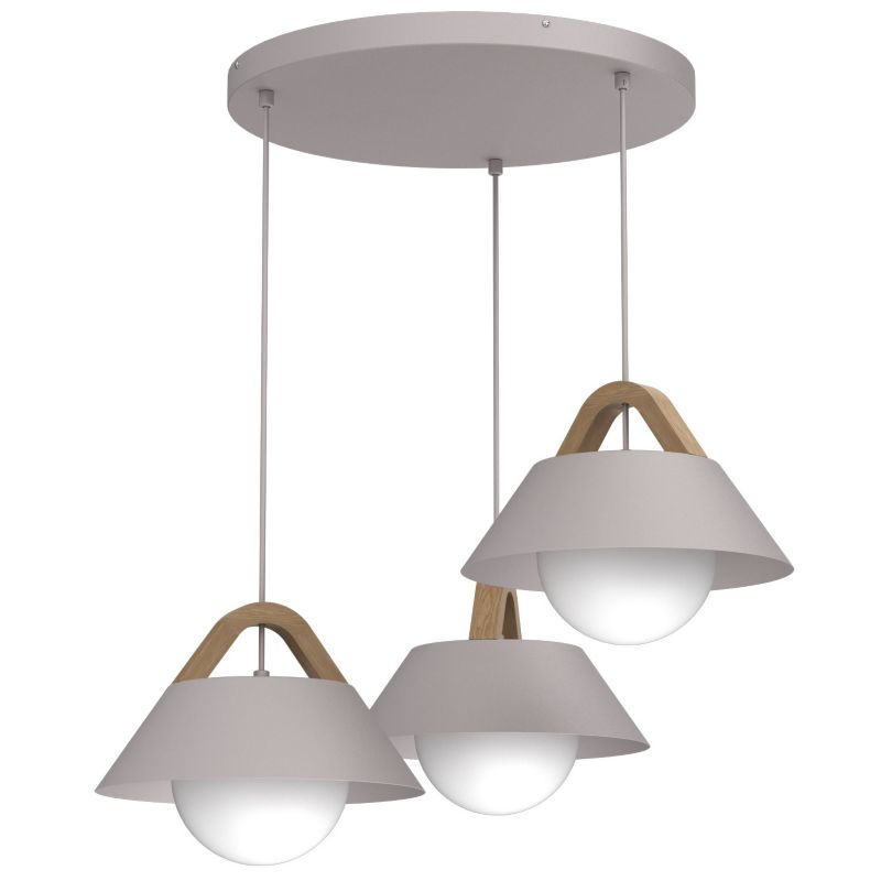 Lampa wisząca Luminex Funda beżowa 3xE27x15W IP20 wym:110x64x64cm - 1 szt.