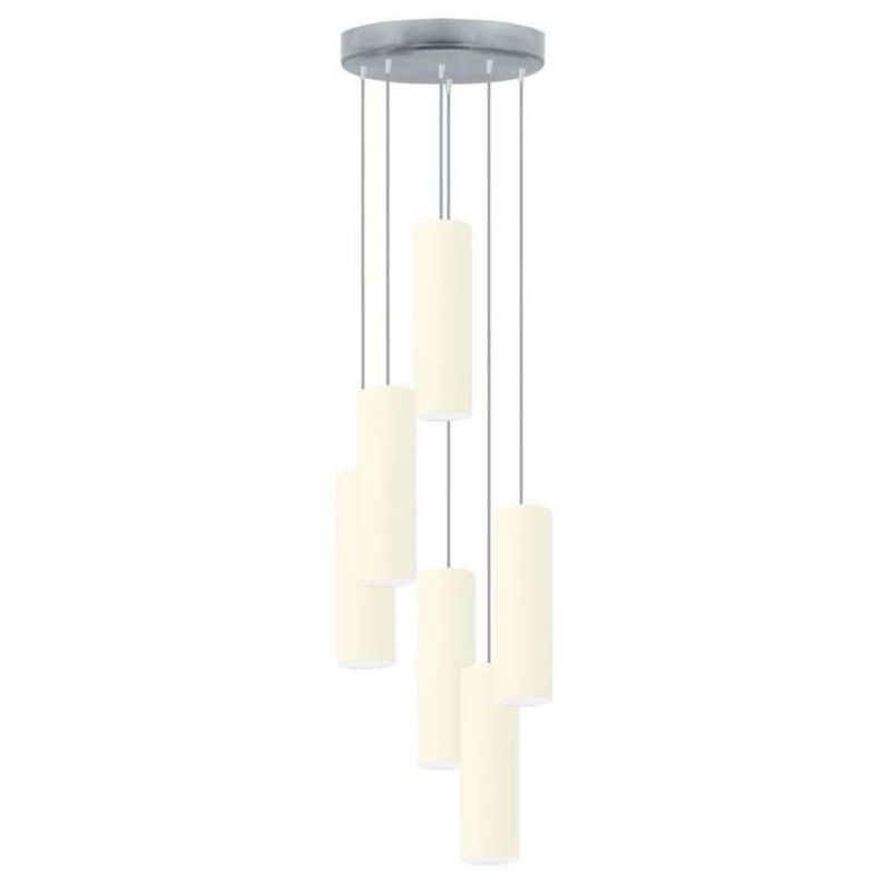 Lampa wisząca zwis Volta Light Factory żyrandol sufitowa z abażurami tuba Ecru FINE Z6 1szt.
