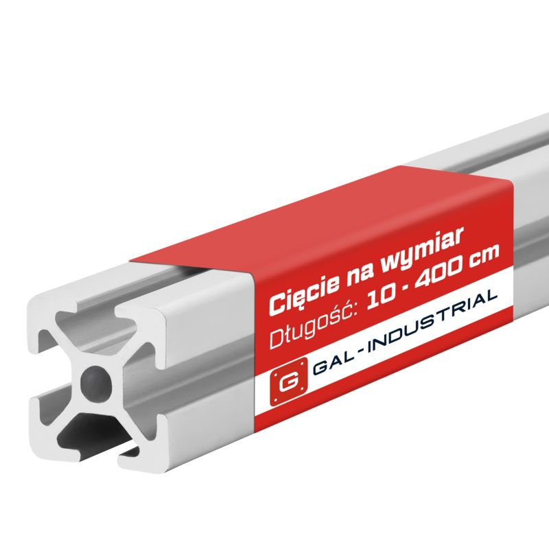 PROFIL KONSTRUKCYJNY ALUMINIOWY GAL-INDUSTRIAL 20x20 R5 290cm ANODOWANY CIĘCIE NA WYMIAR 1 szt.