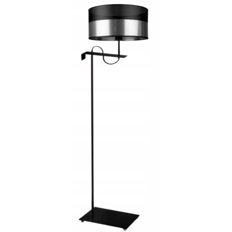 Lampa stojąca Volta Light Factory podłogowa z abażurem srebrny walec POINT 1szt.