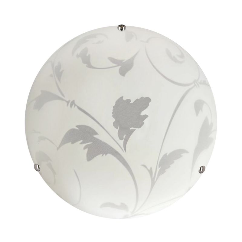 Plafon klosz ze wzorem Candellux Mangano okrągły 30 cm biały 1xE27x60W IP20 - 1 szt.