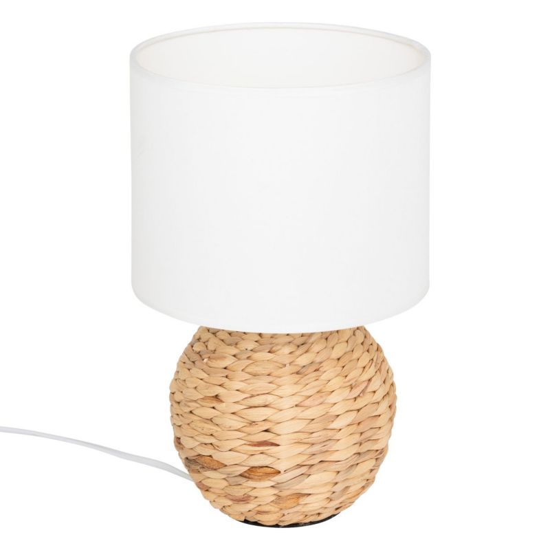 Lampa stołowa kula piaskowa Atmosphera biały abażur 37cm 1 szt.