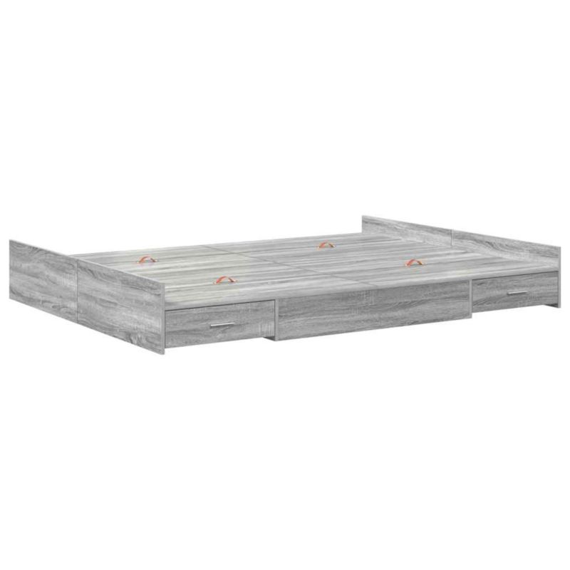 Rama łóżka WaszeMeble 150x200 cm Szary sonoma drewno WM-3335290 1 szt.