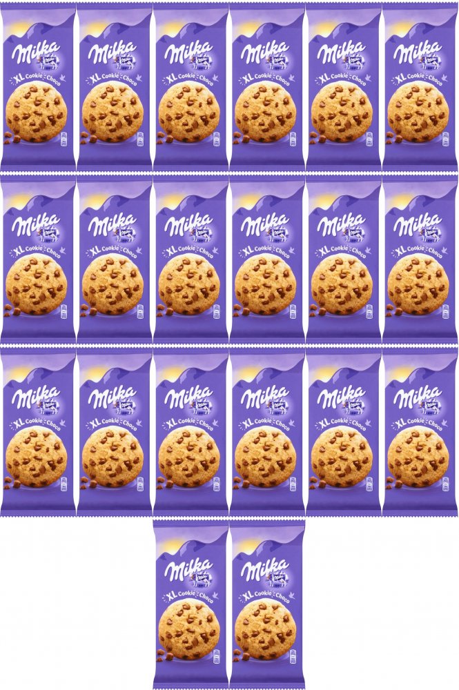 20x Ciastka Milka XL Cookie Choco, z czekoladą, 184g