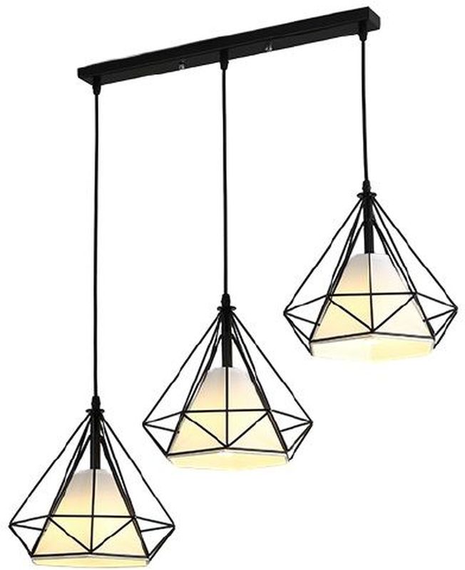 Darmowa Dostawa - Lampa wisząca 3x60 W czarny Abigali Diamond CHNR3LE27