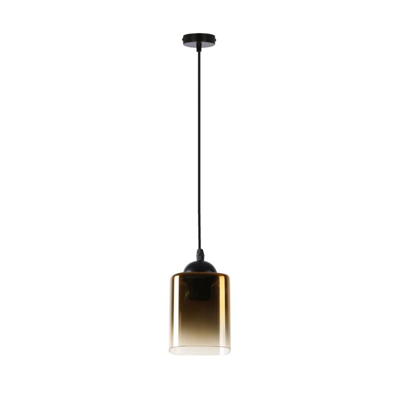 Lampa sufitowa złoty klosz Candellux Serena czarno-złota 1xE27x40W IP20 wym:90x10x10cm - 1 szt.