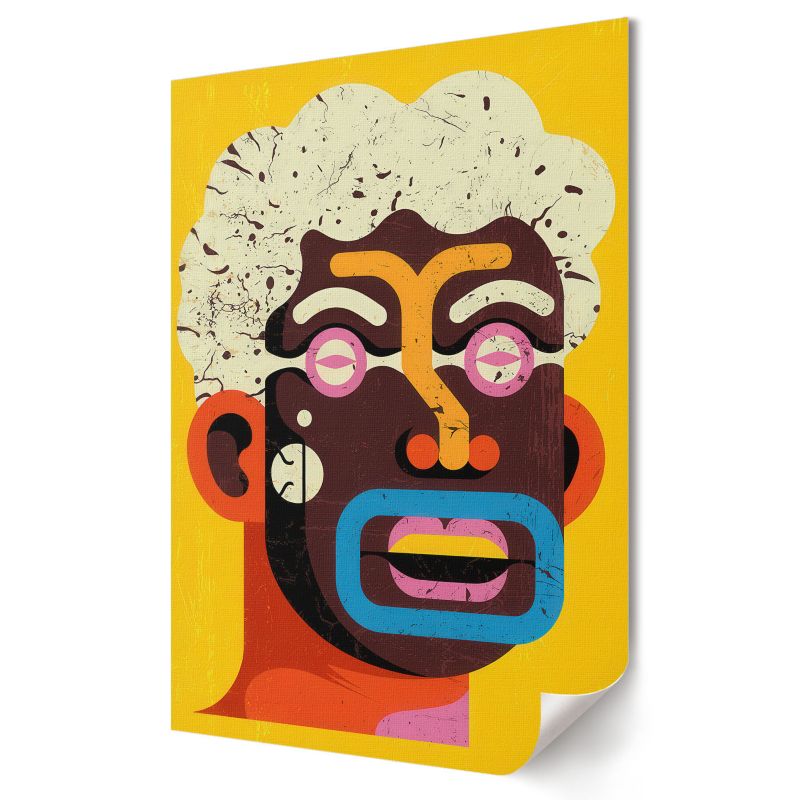 Plakat canvas Wallfluent Format A3 Abstrakcyjny portret Studio Pixel 1 szt.
