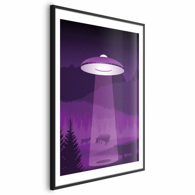 Plakat Artgeist Ufo 21x30 cm z ramą czarną z marginesem 1 szt