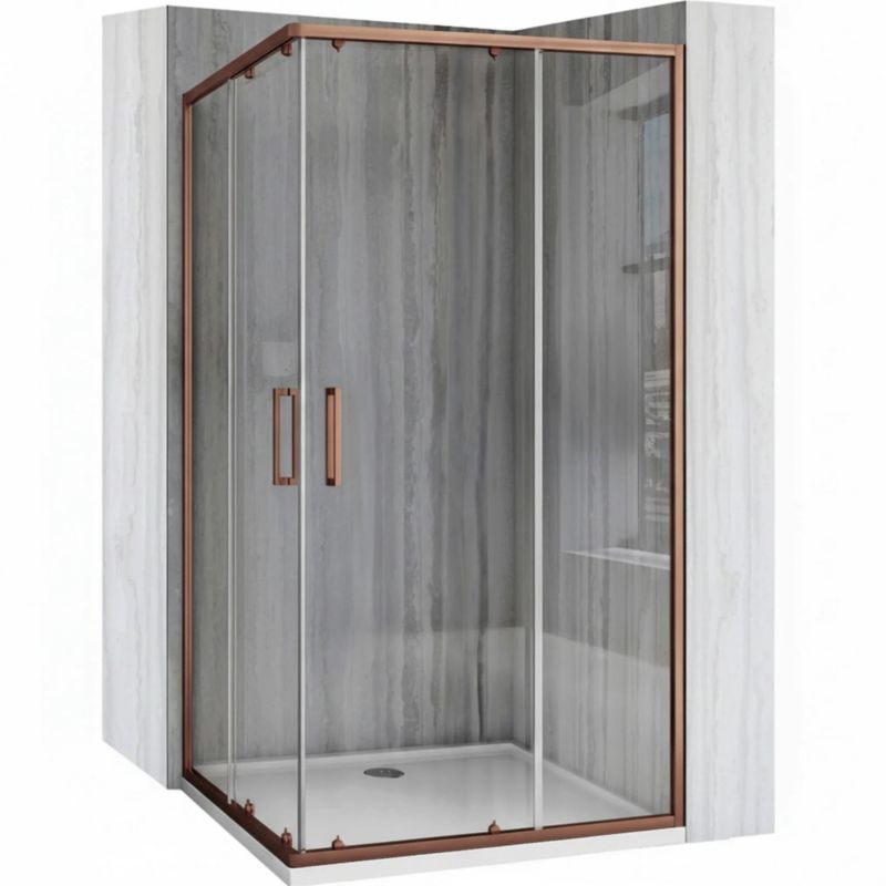 Kabina Prysznicowa City Rea 80x100 Miedź Szczotkowana 80x100x190cm 1 szt