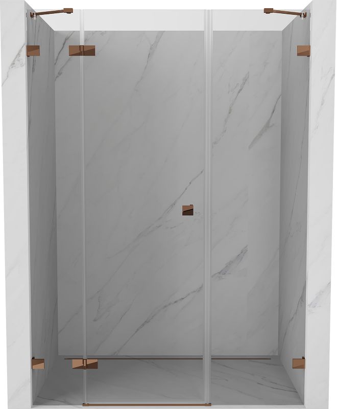 Drzwi prysznicowe Mexen Lunar różowe złoto 130 cm 1 szt.