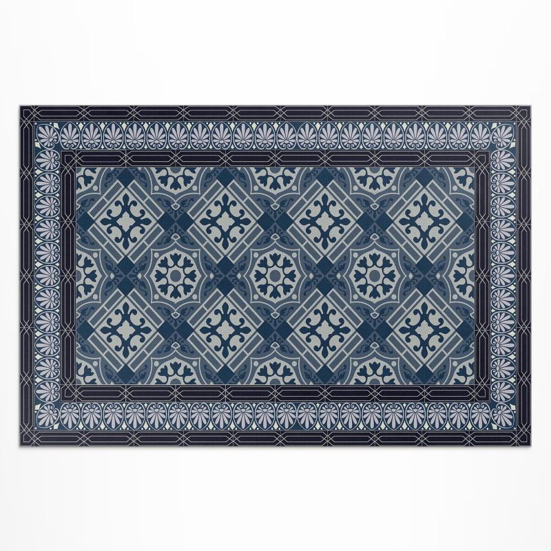 Dywan Winylowy Zewnętrzny Wallfluent 120x180 cm Granatowa talavera piękny wzór vintage 1 szt.