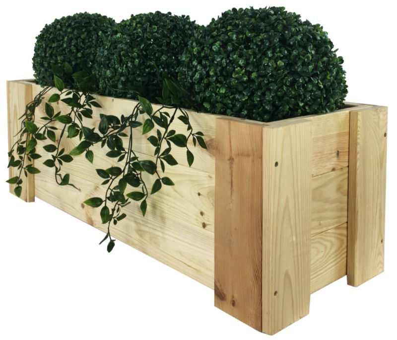 Skrzynia drewniana MODO24 zielnik EKO 30x80x30 cm kolor naturalne drewno 1 szt.