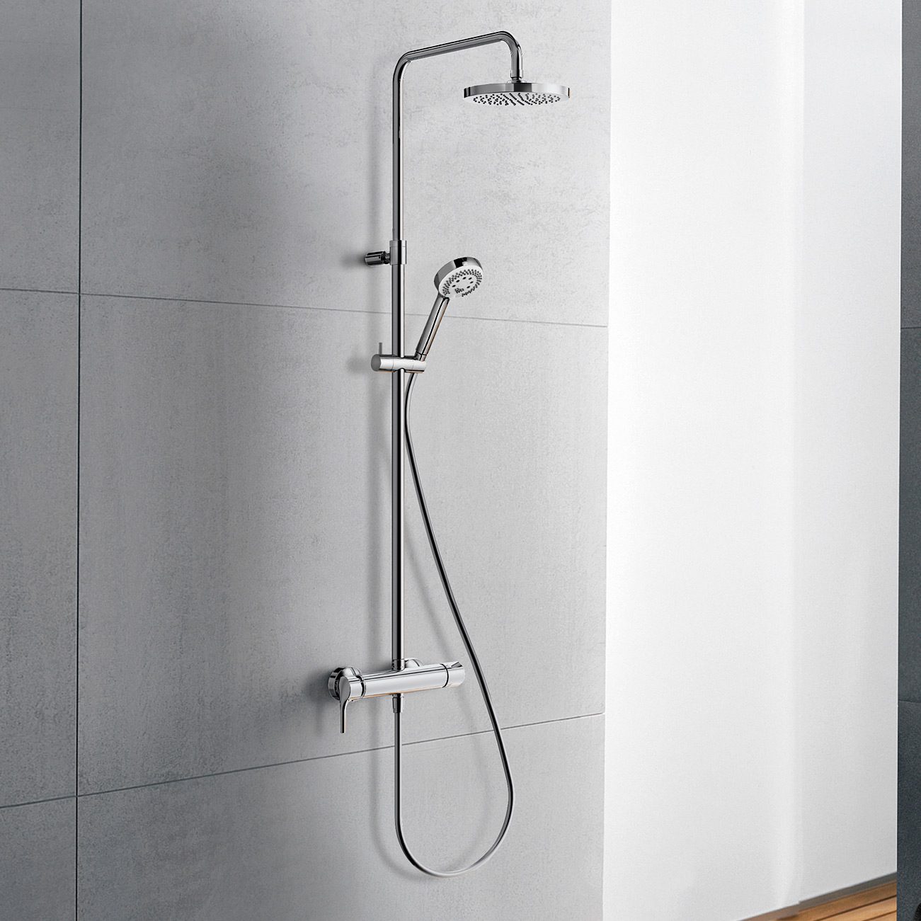 Kludi Dual Shower System zestaw prysznicowy ścienny chrom 6808505-00 - Wysyłka w 24h