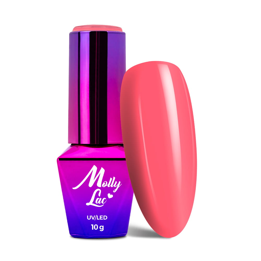 Lakier hybrydowy LED/UV Gel Polish MollyLac Fancy Fashion Nr 331 Peach Shake 10 g