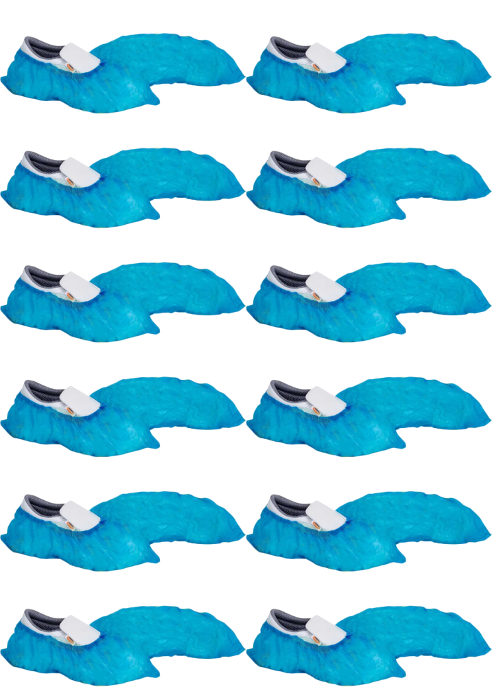 12x Ochraniacze na buty Global Food Hygiene, foliowe, 100 sztuk, niebieski