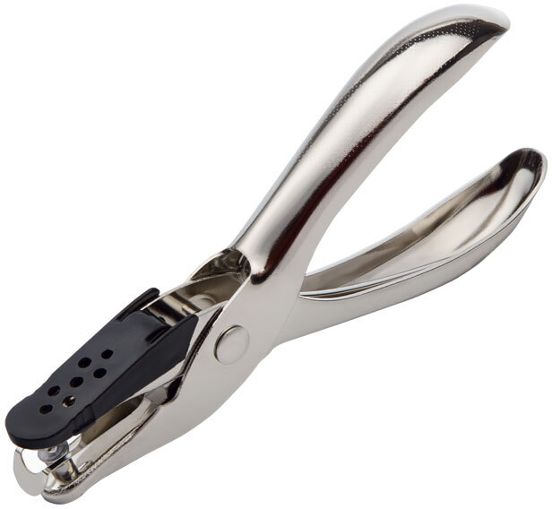 Dziurkacz jednootworowy Eagle 9201P, do 6 kartek, srebrny