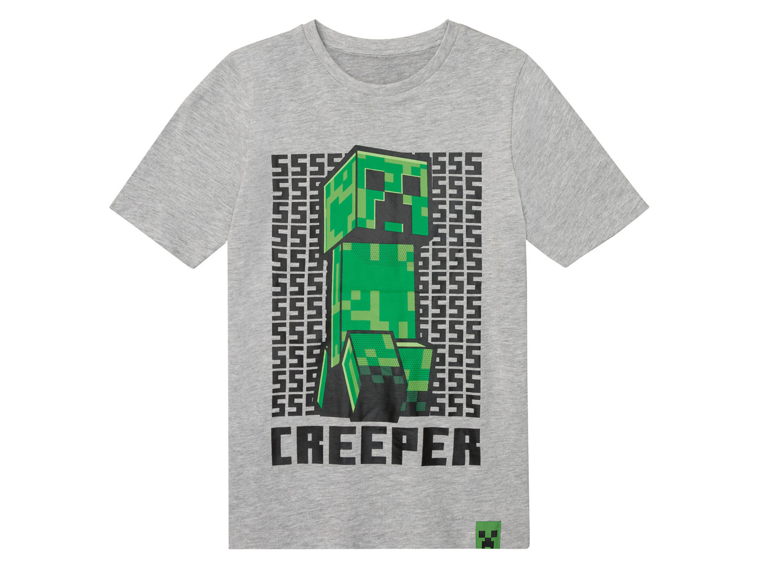 Minecraft T-shirt dziecięcy, 1 sztuka 134, Szary
