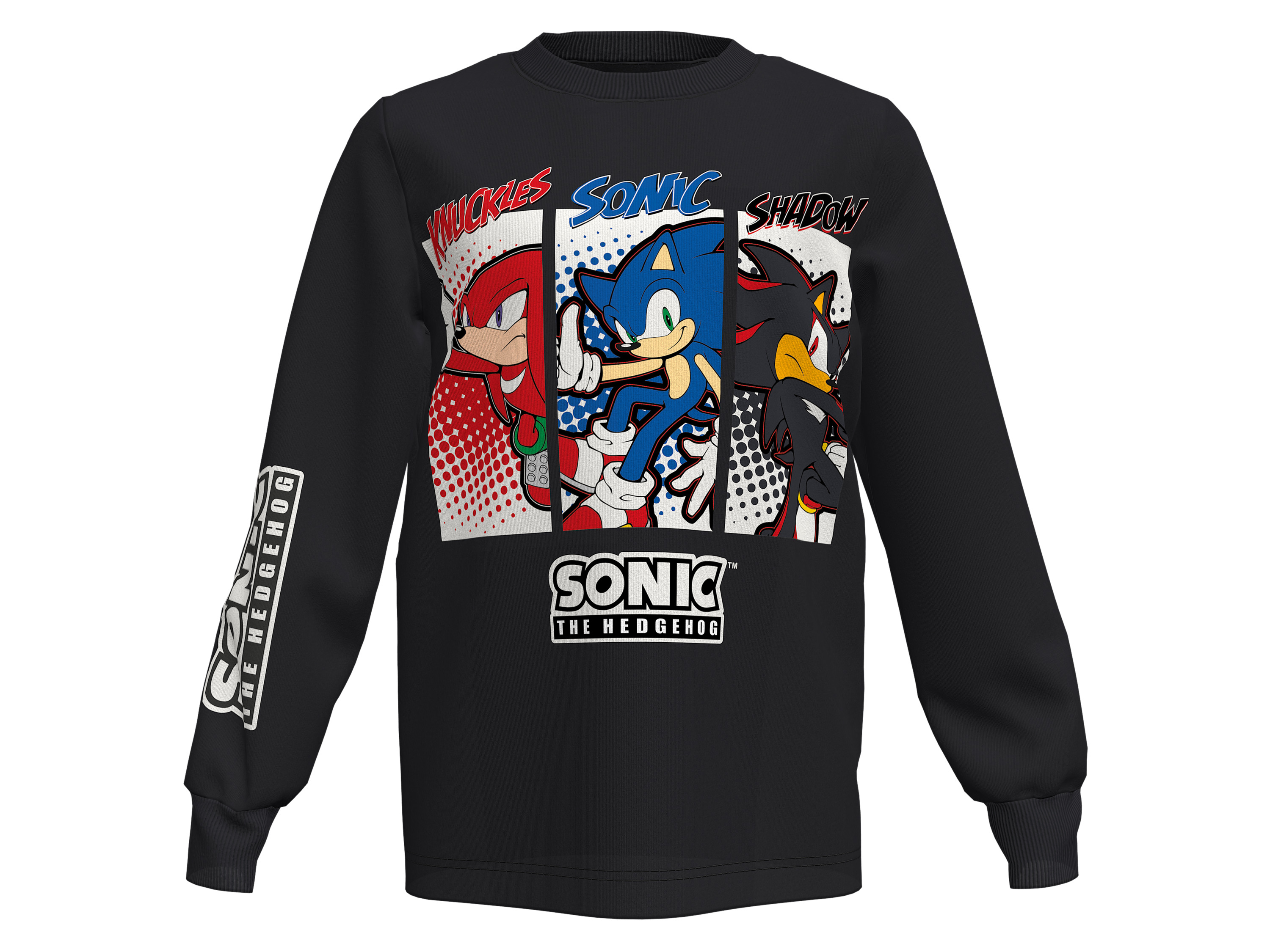 Koszulka termiczna dziecięca z kolekcji Sonic Czarny, 110/116
