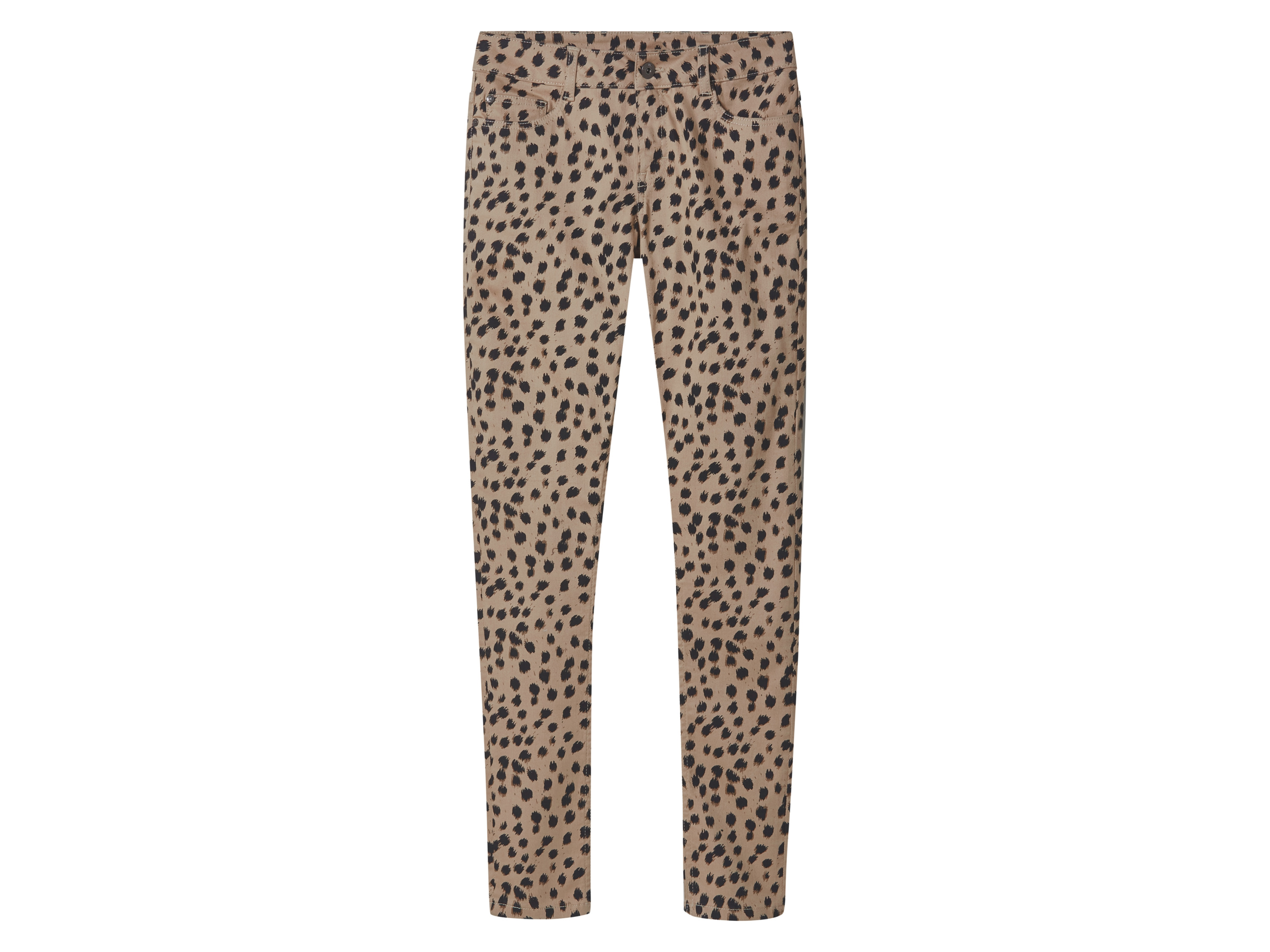 esmara Jeansy damskie skinny fit Krótka nogawka, Panterka, 46