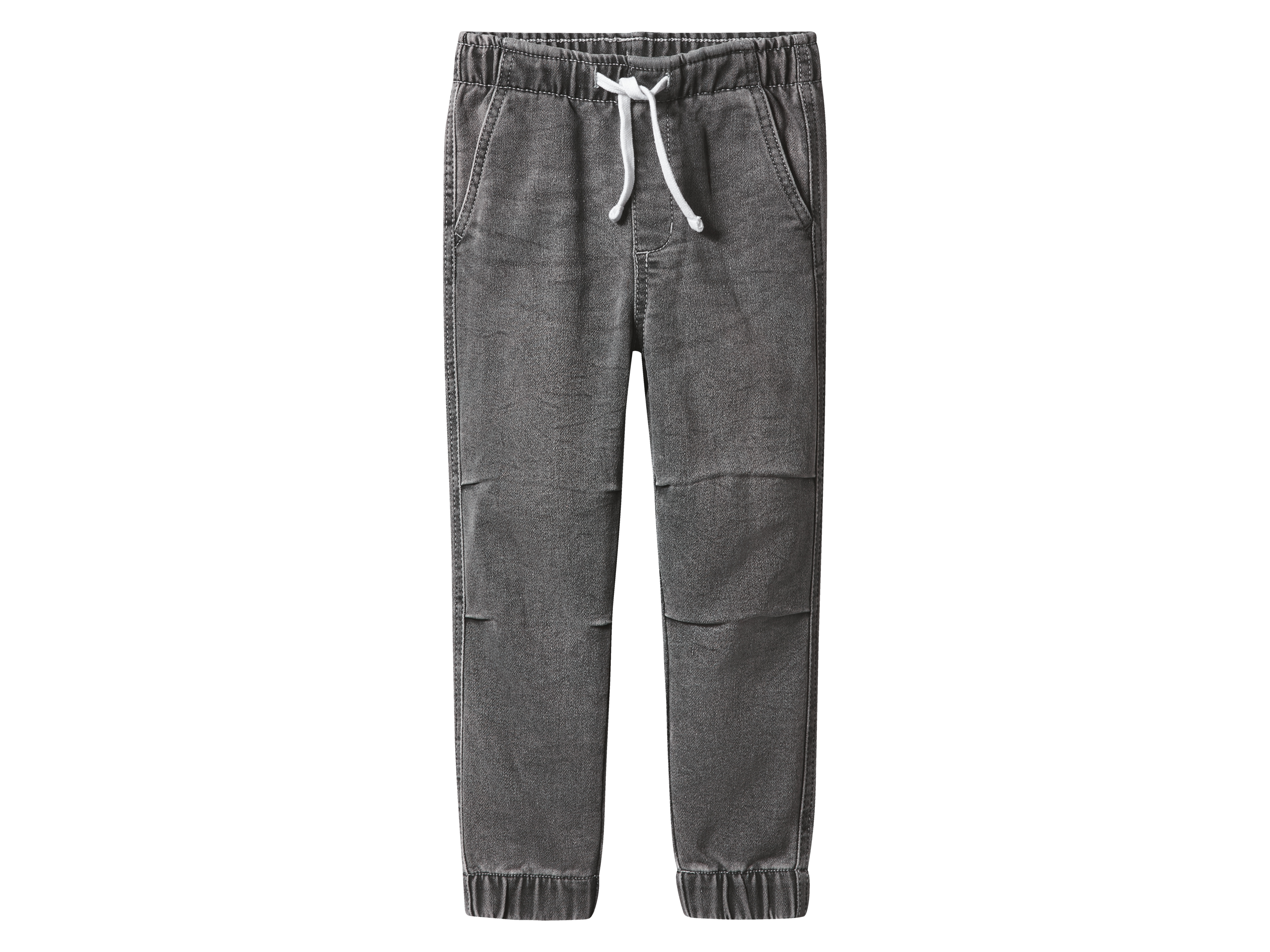 lupilu Joggery jeansowe dziecięce z bawełną Szary, 122/128