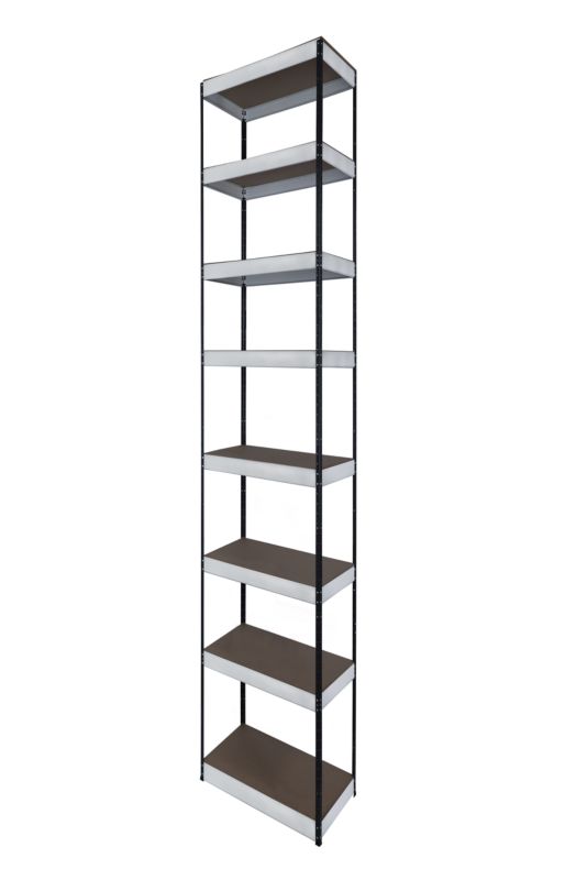 Regał metalowy MODO24 magazynowy grafitowo-biały helios 270x30x30cm 8 półek po 175 kg 1 szt.