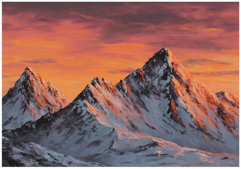Fototapeta WALLARENA Do Sypialni Salonu Na Flizelinie Góry Pejzaż Natura Pomaranczowy 350x250 cm 16287VX7 1 szt.
