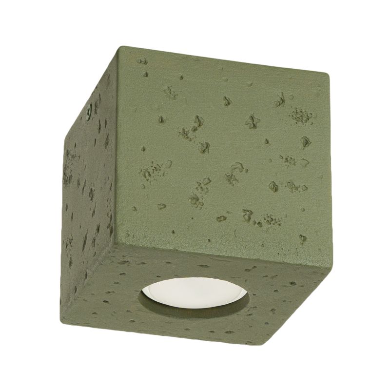 Reflektor sufitowy Pure Lume TETRIS zielony oliwkowy 1xGU10x10W IP20 wym:10x10x10cm - 1 szt.