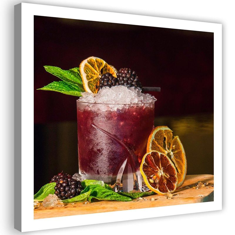 Obraz na płótnie Feeby Czerwony drink i plastry cytryny 60x60cm 1szt