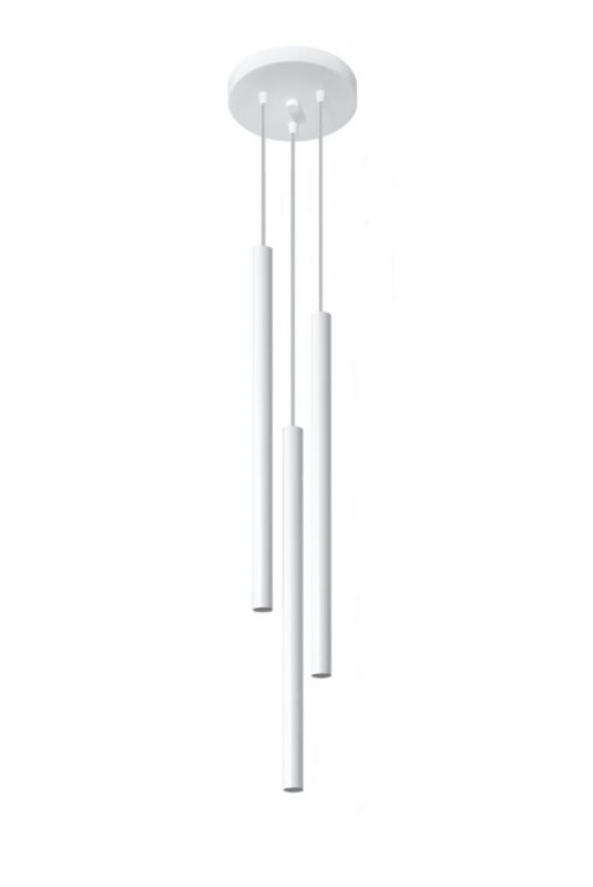 Lampa sufitowa wisząca Sollux Lighting Pastelo 9663 biała szerokość 20 cm 3xG9 x 12W 1 szt.
